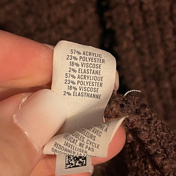 Aerie Oversized Maroon/Burgandy Open-Front Cardigan Sweater - Size M - Picture 5 of 5